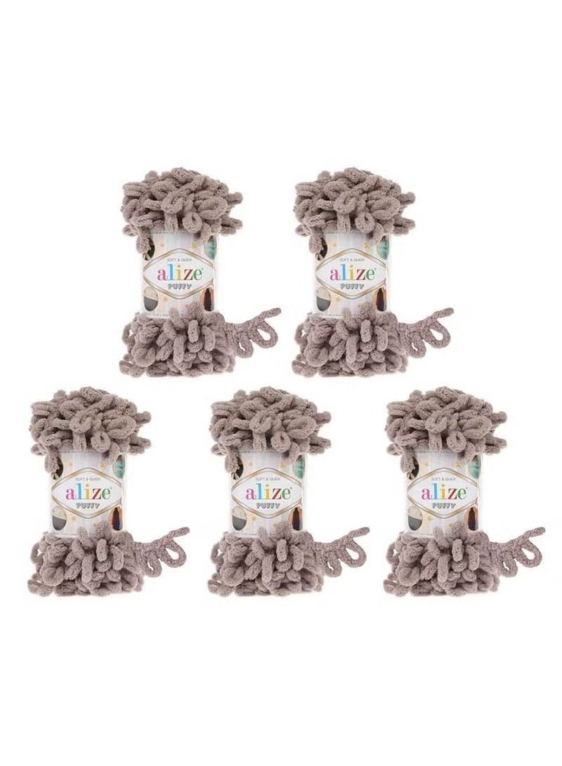 5 Pcs Alize Puffy 268 Micropolyester Hand Knitting Yarn For Blanket