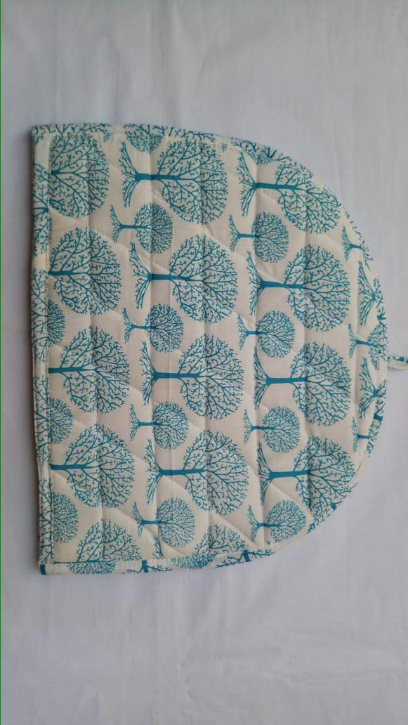 Malan Bai Mandala Tea Cozy Cover White Hand Block Winter Tea Cozy Cotton Tea Kettle Warmer Pot Cover Hot Coffee Cover Handamde Kitchen Décor Brand: Malan Bai - Image 1