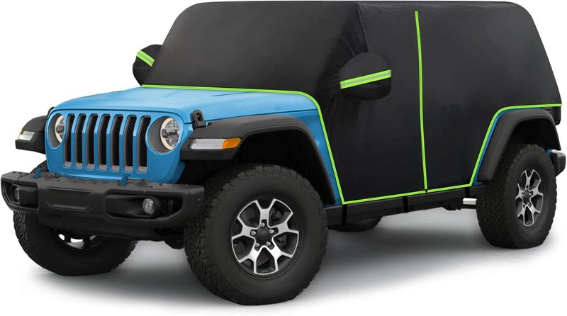 BORDAN Waterproof Cab Car Cover for Jeep Wrangler JK JL 4 Door - All Weather Protection - Image 1
