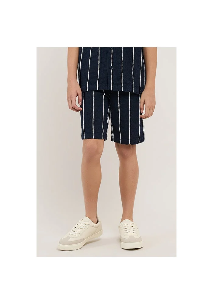 أر أند بي Striped Shorts with Drawstring Waist