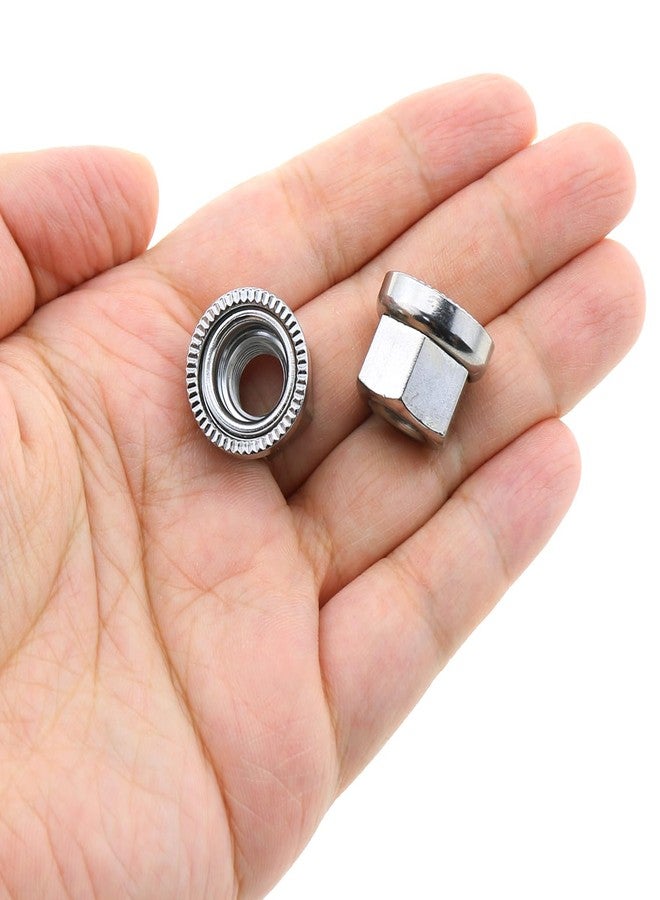 LUORNG 4PCS Silver M9 Bicycle Alloy Steel Hub Nut Front Axle Nut Flange Nut Bicycle DIY Modification Part for Fixing Bicycle Gears - Image 5