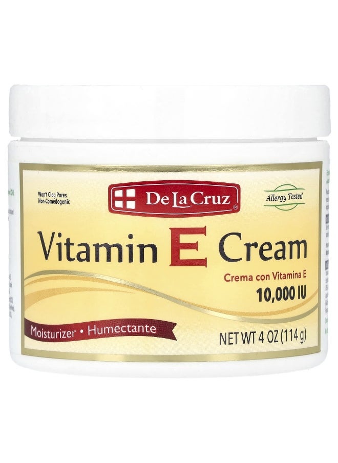 De La Cruz De La Cruz, Vitamin E Cream, 10,000 IU, 4 oz (114 g)  - Image 1