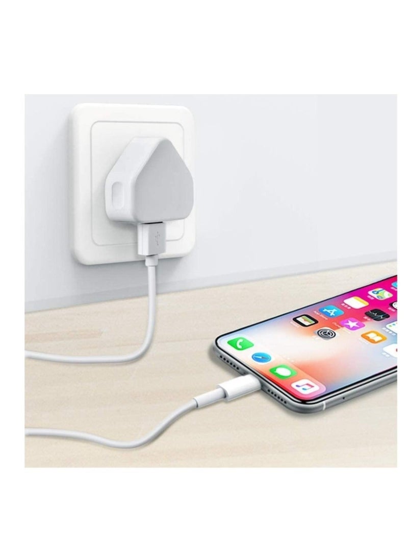 Generic - 5V 1A USB Charger Cable and Plug Compatible for iPhone 5S/6/6S/6 Plus/6S Plus/7/7 Plus/8/8 Plus/XS/X/XS Max/11/XR/iPod - Image 1