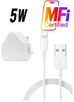 5V 1A USB Charger Cable and Plug Compatible for iPhone 5S/6/6S/6 Plus/6S Plus/7/7 Plus/8/8 Plus/XS/X/XS Max/11/XR/iPod