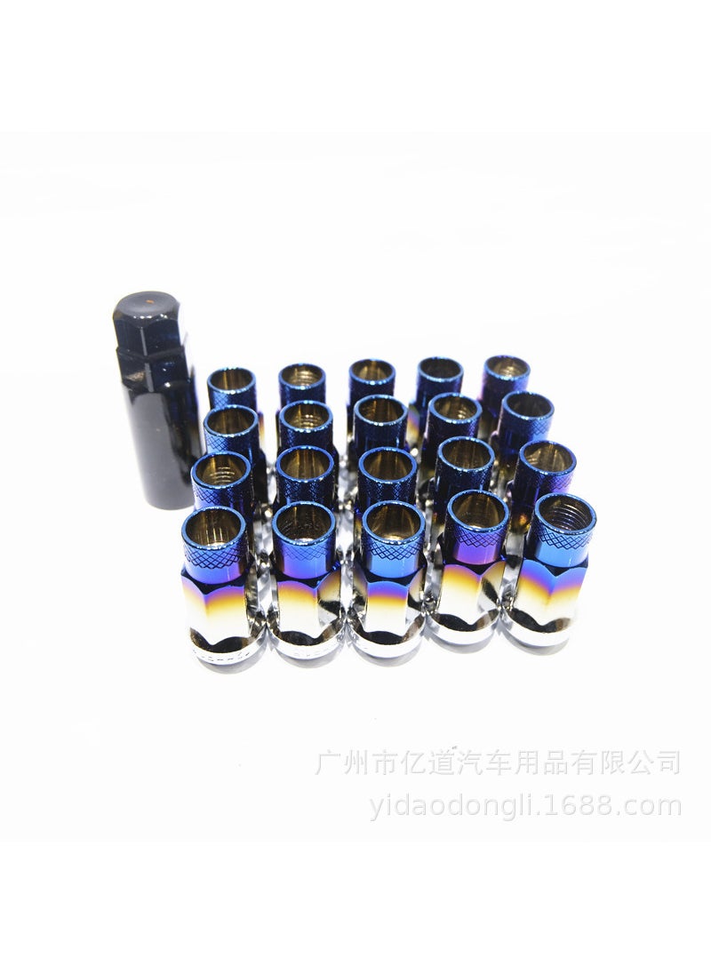 Invincible Car light tire Nut Car wheel hub screw Nut Nut 20+1/set Car Lug Nut Baked Blue 