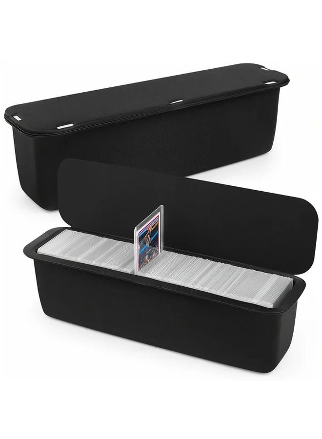 Black 35pt Graded Card Storage Box Holds 200 Plus Baseball Basketball Football MTG - Image 1