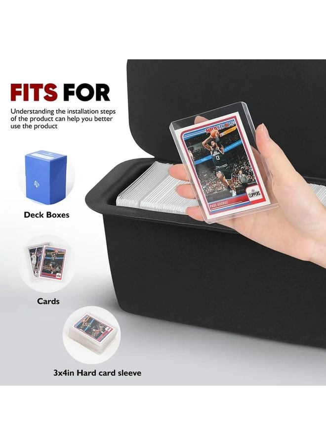 Black 35pt Graded Card Storage Box Holds 200 Plus Baseball Basketball Football MTG - Image 3