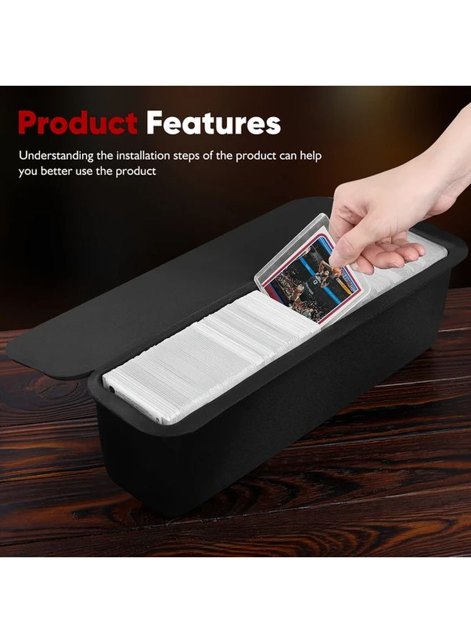 Black 35pt Graded Card Storage Box Holds 200 Plus Baseball Basketball Football MTG - Image 5