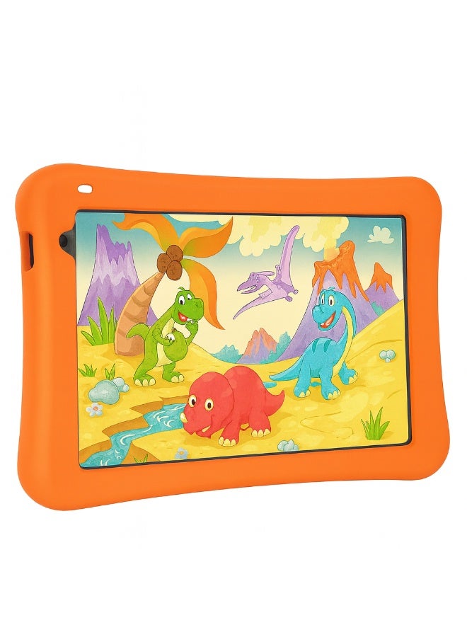 MODIO TAB Modio M796 Kids Tablet – 7 Inch HD Display, Android 13, 6GB RAM + 256GB Storage, 4000mAh Battery, Dual Camera, Single SIM, Cartoon Silicone Case (Orange) - Image 3