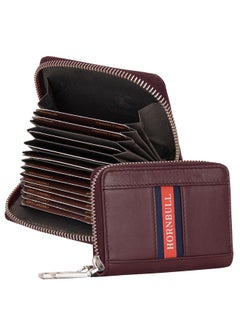 HORNBULL HORNBULL Dixon Brown RFID Blocking Leather Wallet for Men | Vertical Credit Debit Card Holder  - Image 1