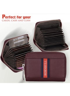 HORNBULL HORNBULL Dixon Brown RFID Blocking Leather Wallet for Men | Vertical Credit Debit Card Holder  - Image 3