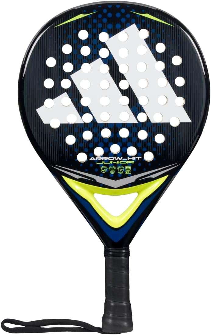 Adidas Arrow Hit Junior White/Blue Padel Racket - Lightweight Performance Racquet For Control, Power & Comfort - White/Blue - Image 1