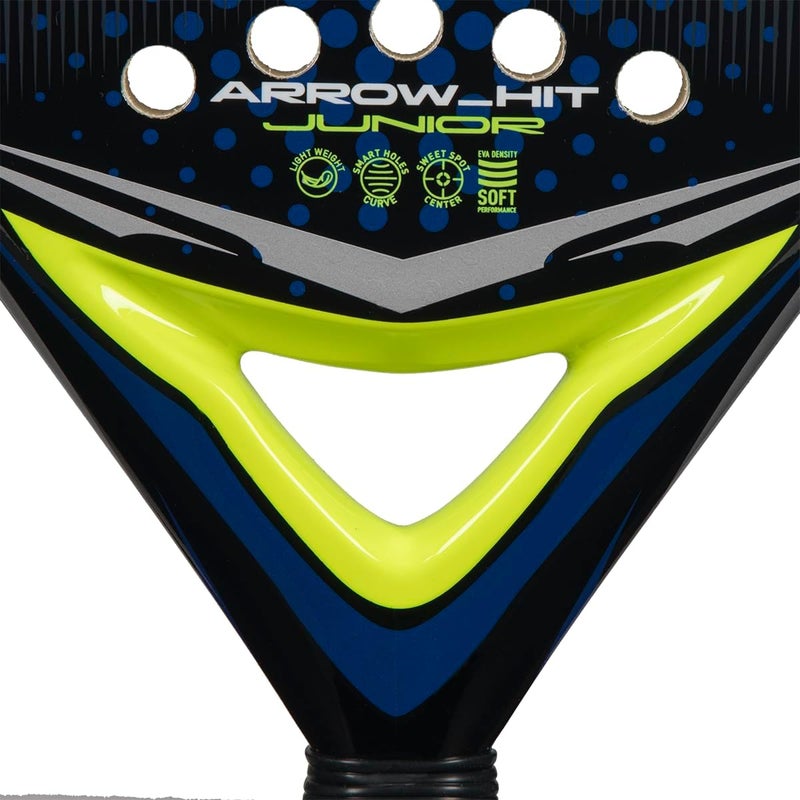 Adidas Arrow Hit Junior White/Blue Padel Racket - Lightweight Performance Racquet For Control, Power & Comfort - White/Blue - Image 2