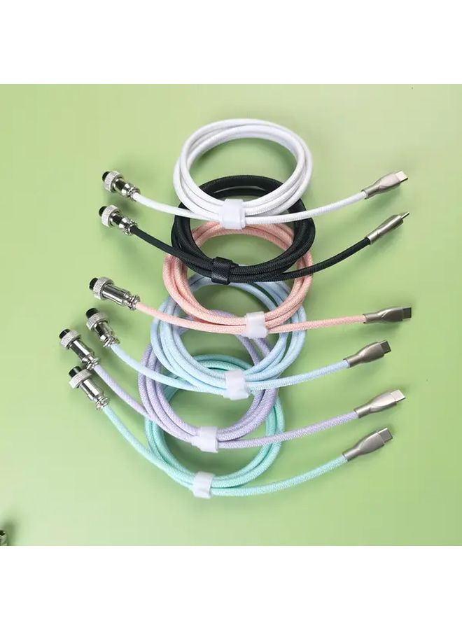 Heavy Duty Braided USB C to USB C Cable Fast Charging 10W Durable Black Color - Image 1