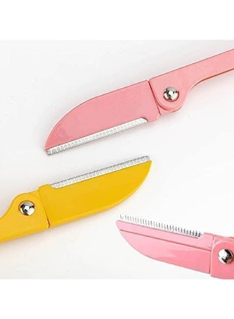 3-Piece Flamingos Ladies Razor For Facial And Body Hair Yellow/Pink/Purple - Image 1