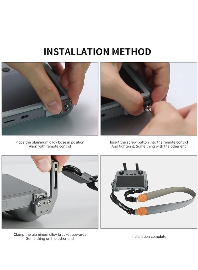 SYOSI Balance Lanyard for DJI RC RC2 Double Larer Leather Lanyard Neck Strap RC PRO Controllers Hands Free Remote Control Neck Strap for DJI Mini 4 Pro Air 3 2S Mini 3 3 Pro  - Image 4