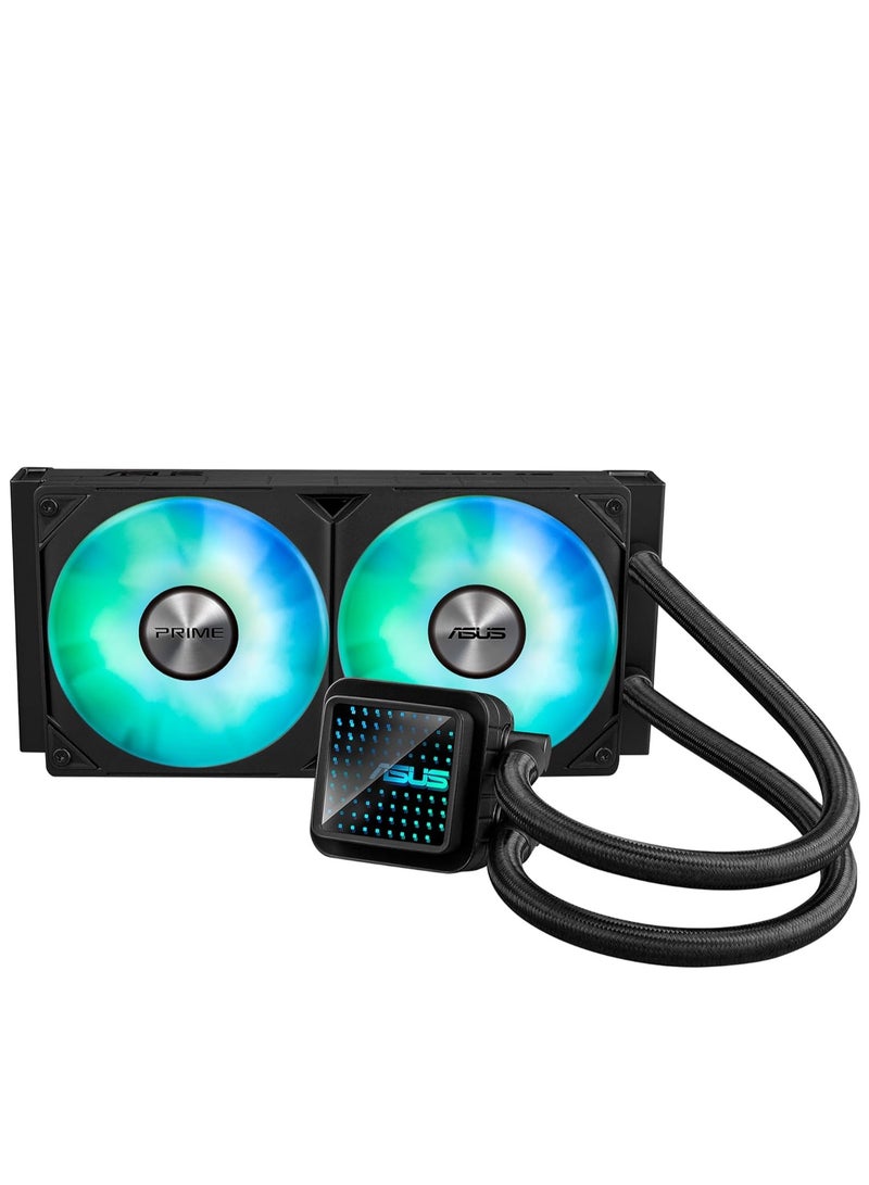 أسوس مبرد سائل CPU Prime LC 240 ARGB الكل في واحد AIO: AMD: AM5 & AM4 Intel: LGA 1851, 1700, 1200, 115x منطقة اتصال CPU مصممة خصيصًا، قنوات مزودة بشفرات، مرآة لانهائية، مراوح ARGB مثبتة مسبقًا - Image 4