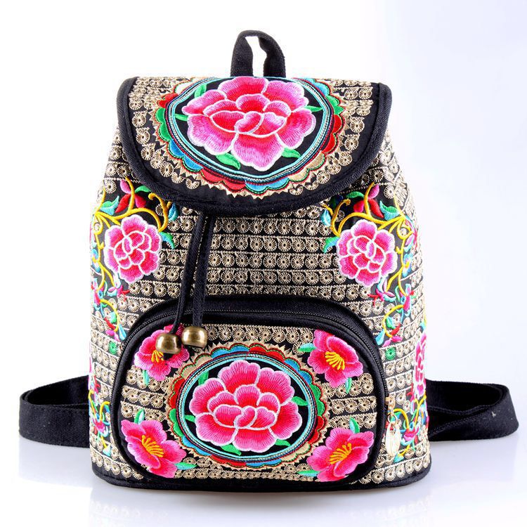 New Ethnic Style Bag Embroidered Small Backpack Yunnan Embroidered Bag Embroidered Backpack Women'S Bag Original Embroidered Bag - Image 2