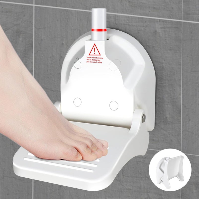 CLIO Foot Rest for Shower to Shave Legs, Foldable Shaving Step for Inside Shower, Suction Cup Shower Foot Rest - Image 1