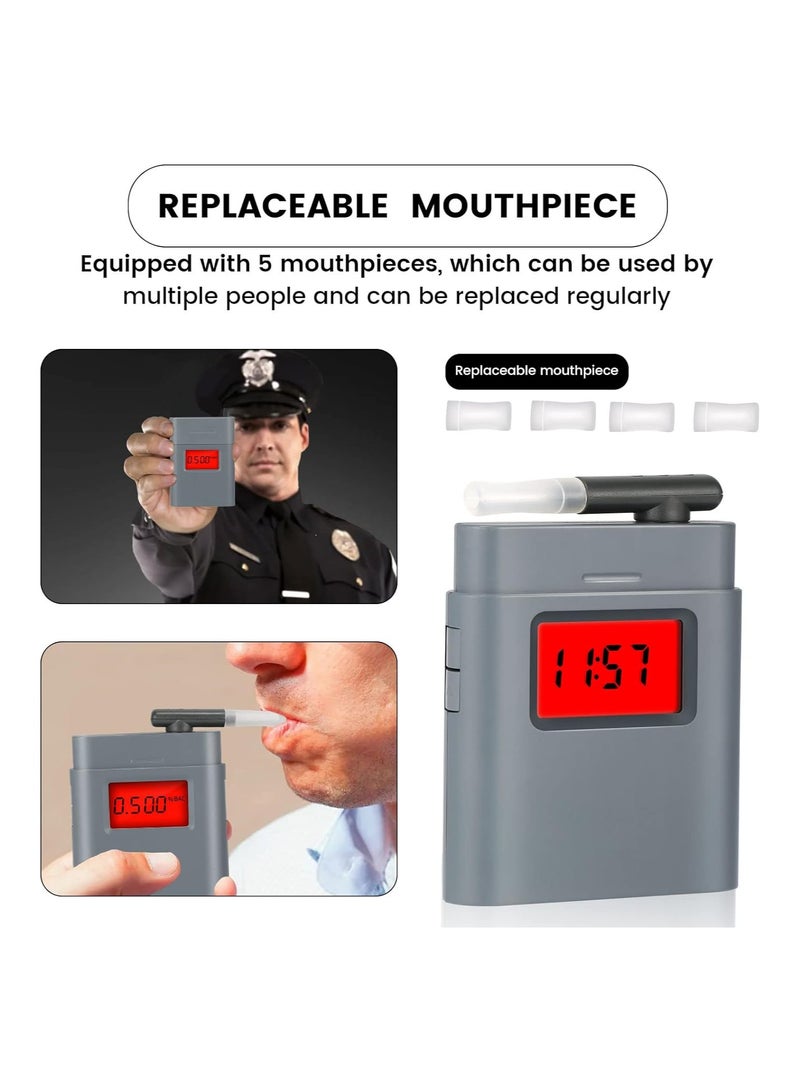 Portable Alcohol Tester Alcohol Breathalyzer, Digital Led Display Quick Response, with Dust Cover, Professional Accurate Detection Breath Analyzer Detector for Family, Personal, Driver - Image 2