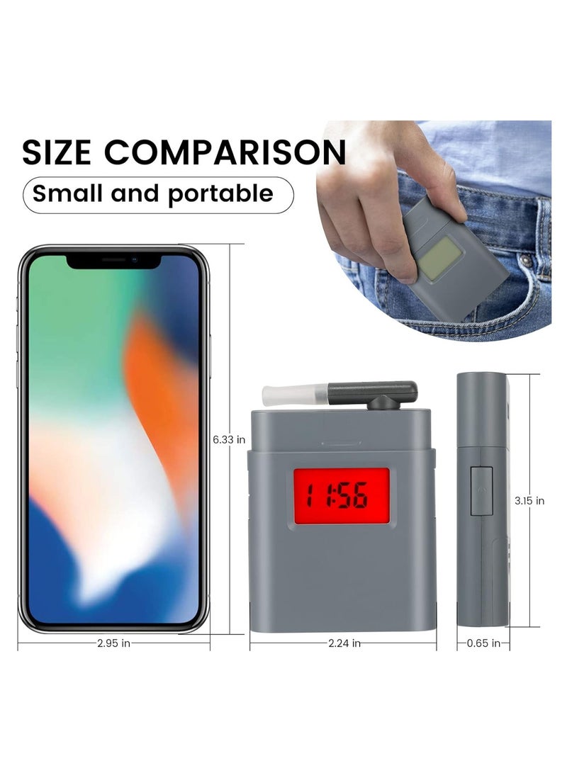 Portable Alcohol Tester Alcohol Breathalyzer, Digital Led Display Quick Response, with Dust Cover, Professional Accurate Detection Breath Analyzer Detector for Family, Personal, Driver - Image 5