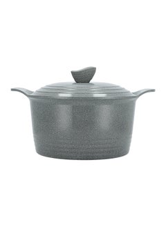 ALBERTO 7 Piece Ceramic Cookware Set Gray Marble Korean(20/24/28 24 cm)  - Image 3