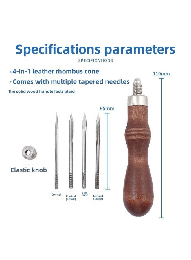Single Gourd Awl Double Gourd Awl Color Plastic Phyllo Pin Red Peach Wood Positioning Drill Drill Wholesale-Color:Colored Awl (short Style) - Image 5