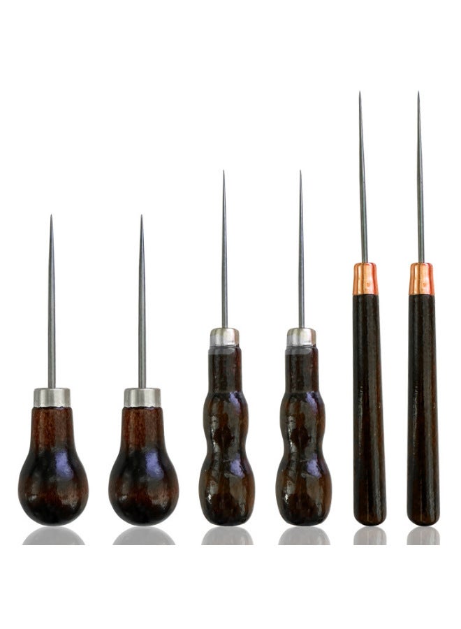 Single Gourd Awl Double Gourd Awl Color Plastic Phyllo Pin Red Peach Wood Positioning Drill Drill Wholesale-Color:Colored Awl (short Style) - Image 3