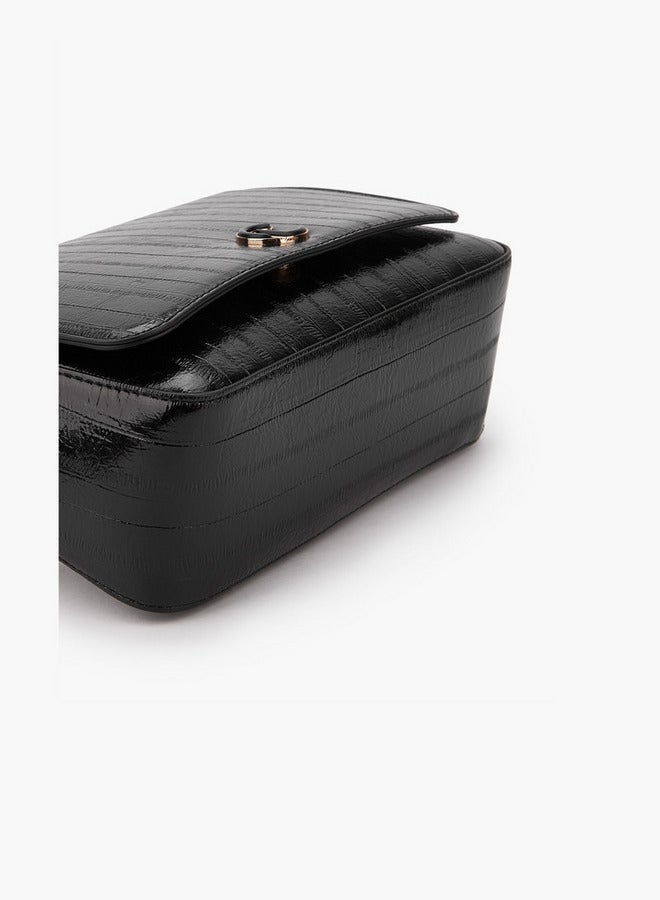 لو كونفورت حقيبة كروس بودي بنقوش مع إغلاق قلاب - Image 5