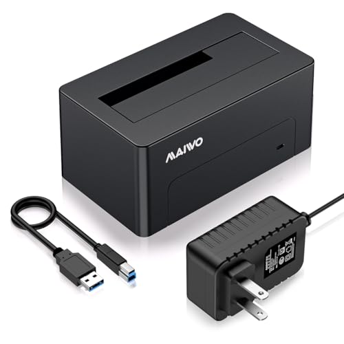 MAIWO محول MAIWO SAS إلى USB 3.0، قارئ حاوية القرص الصلب SAS SATA لحجم 2.5 و 3.5 بوصة، سعة 24TB، محطة إرساء القرص الصلب الخارجية مع طاقة 12V/2A، بدون أدوات - Image 1