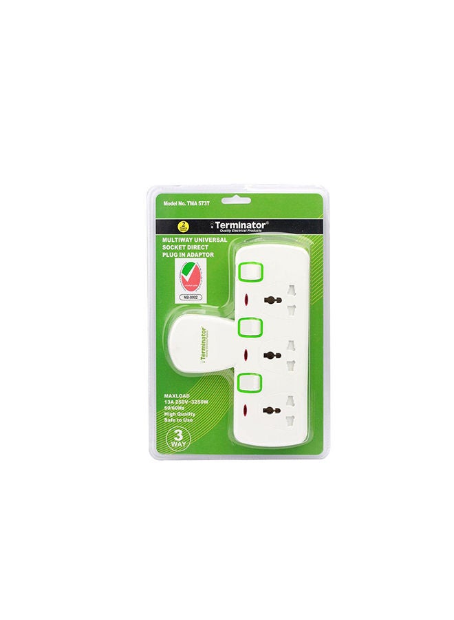 Terminator Terminator 3 Way Universal Plug Sockets 