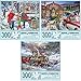 Bits and Pieces  Value Set of Three 300 Piece Jigsaw Puzzles for Adults  Home for The Holidays Jigsaw Puzzles by Artist Bigelow Illustrations Completed Puzzle Size 18 x 24 - Image 4