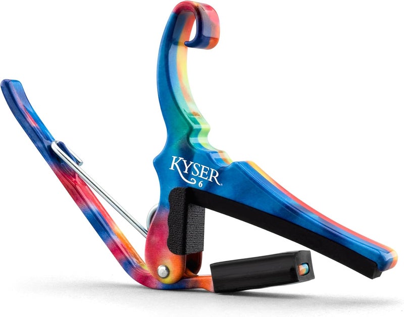 Kyser Quick-Change Guitar Capo for 6-string acoustic guitars, Tie-Dye, KG6TDA - Image 1