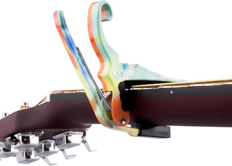 Kyser Quick-Change Guitar Capo for 6-string acoustic guitars, Tie-Dye, KG6TDA - Image 3
