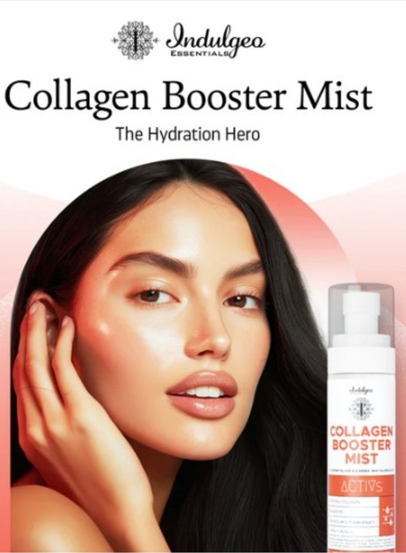 Indulgeo ESSENTIALS Indulgeo Collagen Booster Mist for Hydrated And Smooth Skin - 100Ml Facial Tonner 100% Organic - Image 2