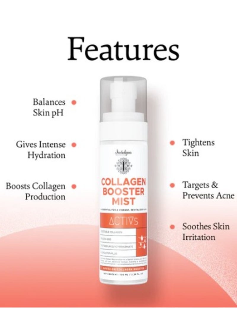 Indulgeo ESSENTIALS Indulgeo Collagen Booster Mist for Hydrated And Smooth Skin - 100Ml Facial Tonner 100% Organic - Image 4