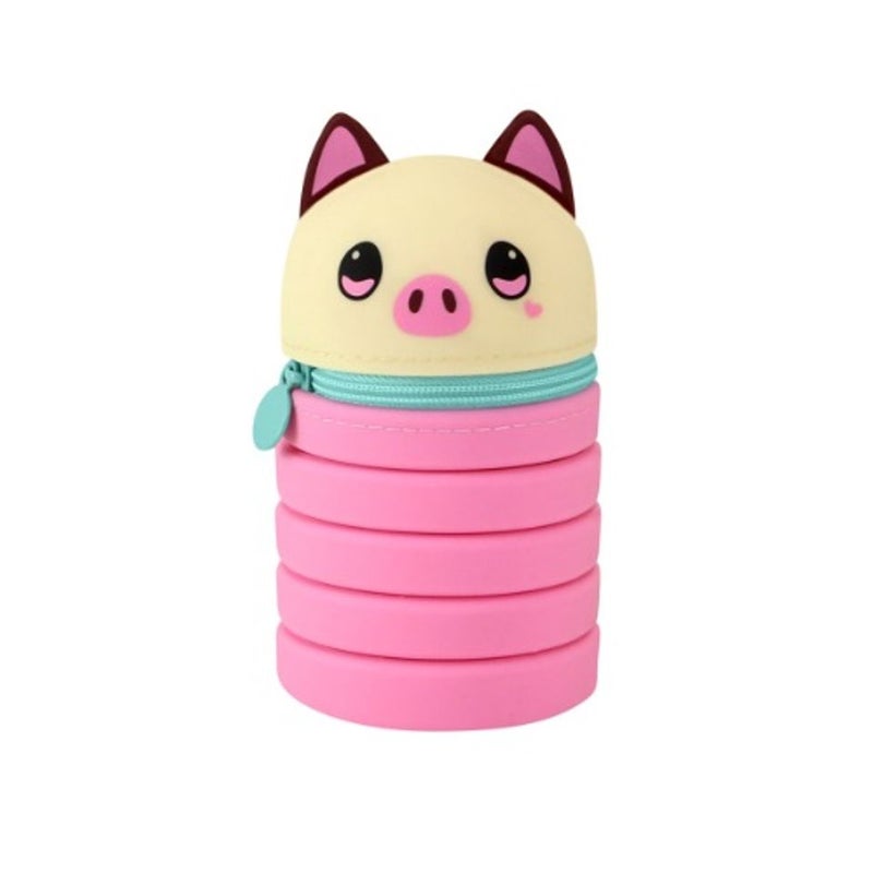 SANTORO Bangoberry - Stretchy Pencil Case - Piggy Pig