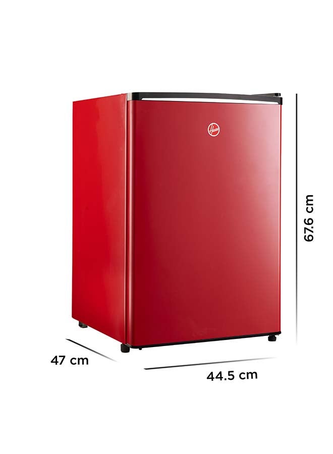 HOOVER 92LSingle Door Compact Refrigerator with Freezer Compartment - Mechanical Control, Adjustable Thermostat,1 Removable Shelf, Defrost Feature, 1 Year Warranty,Red- HSD-K92-R 92 L HSD-K92-R Red - Image 2