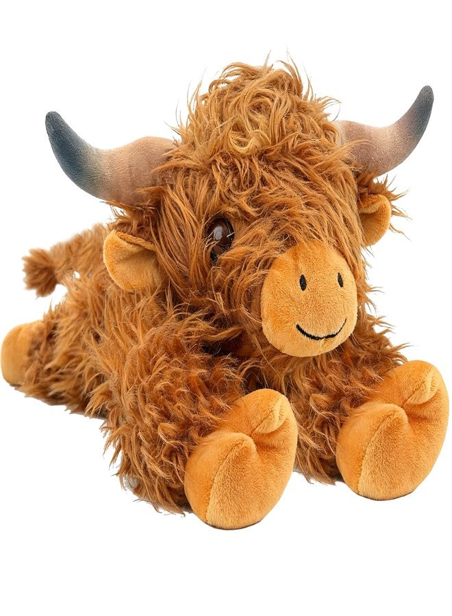 JOD® 5lbs Highland Cow Weighted Stuffed Animals, 22inch Giant Highland Cow Gift Plushie Toy, Cute Stuffed Animal Highland Cattle Plush Pillow Women Adults Kid Bedtime Highland Cattle - Image 1