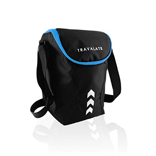TRAVALATE® Men's/Women's Thermally Insulated Waterproof Polyester Lunch Bag (Black Blue, 12 Litre) - Image 1