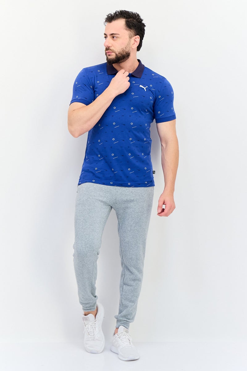 PUMA Men Sportswear Fit Short Sleeve Outdoor Polo Shirts, Blue - Image 4