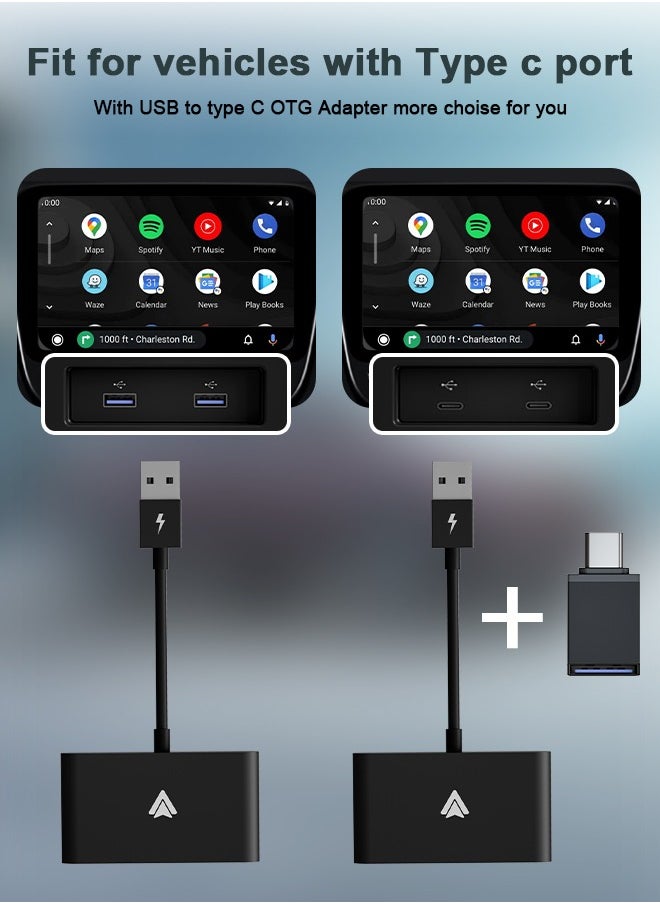 Generic - Android Auto Wireless Adapter/Dongle Android Wired to Wireless Adapter Converter for OEM Factory Wireless Car Adapter - Image 1