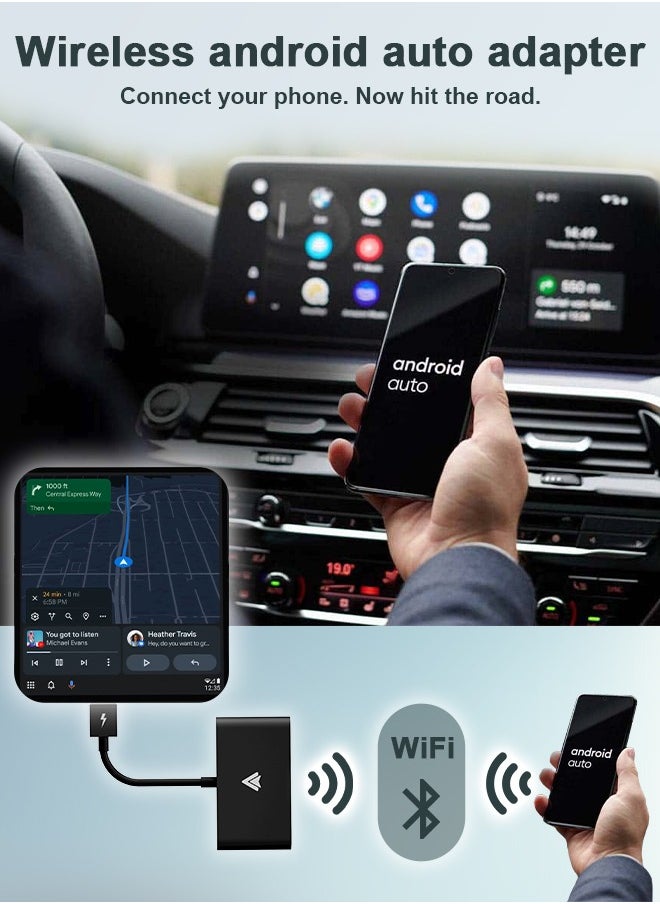 Generic - Android Auto Wireless Adapter/Dongle Android Wired to Wireless Adapter Converter for OEM Factory Wireless Car Adapter - Image 1