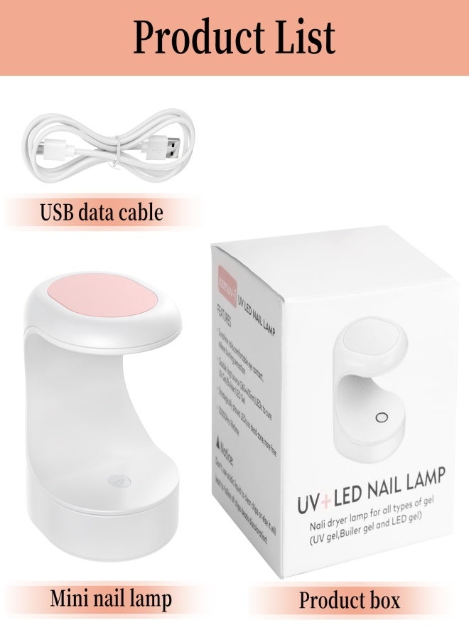 Aiseely Mini UV LED Nail Lamp Gel Polish Nail Dryer UV Gel Curing Lamp USB Nail UV Light LED Therapy Light Nail Art Tools - Image 4