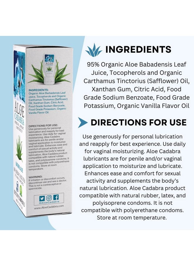 Aloe Cadabra - Organic Lube Natural 2.5 Oz ( 3 Pack ) - Image 1