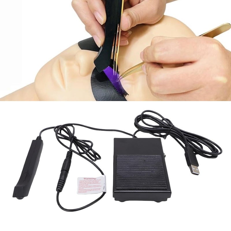 5W Aluminum Alloy Eyelash Lamp With Foot Pedal 395nm For Lash Extension Nail Tech - Image 3