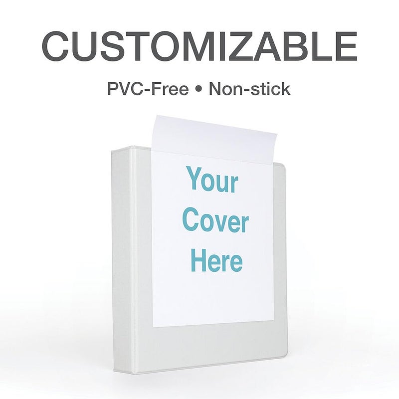 Cardinal 3 Ring Binder, 1.5 Inch Premier Easy Open Binder, ONE-Touch Locking Slant-D Rings, 400-Sheet Capacity, ClearVue Cover, PVC-Free, Black (10311) (10310) - Image 5