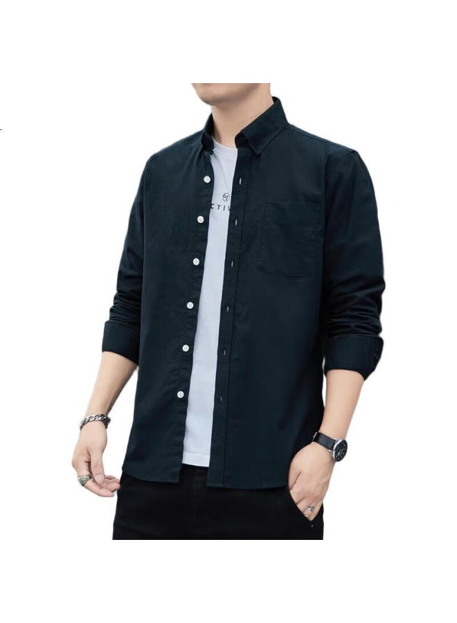 Red Dragonfly Men'S Shirt, Fashionable Versatile Cotton Long-Sleeve Undershirt, Men'S Top, Black (Long Sleeve), M