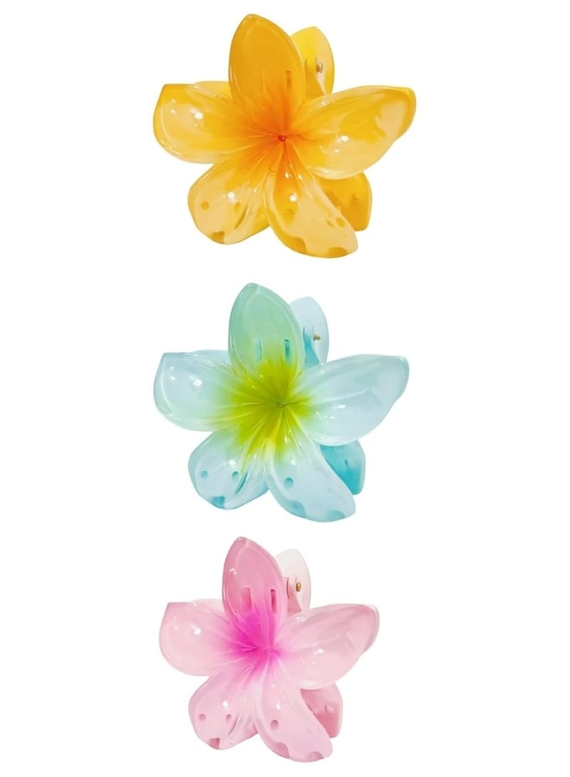 STAR BEJA Floral Hair Clips, Flower Hair Clips for Girls, Women, Children, Kids Pack of 3 - Image 1