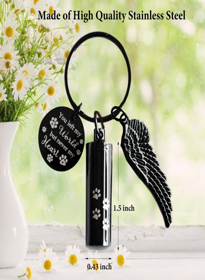 DAIFFUNE Cylinder Urn Keychain for Ashes Pet Cremation Keychain Dog Ash Necklace Cat Urn Necklace - Image 2